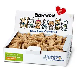 Ласощі для собак Bow wow натуральні міні-кісточки з птиці та юки, box 900 г