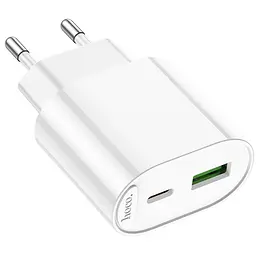 МЗП Hoco C109A Fighter PD20W+QC3.0 (1USB-A/1C) White - мініатюра 3