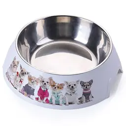 Миска AnimAll пластикова з металевою вставкою для собак, 1,5 л