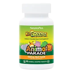 Натуральна добавка Natures Plus Animal Parade Kid Greenz, 90 жувальних таблеток - Тропічні фрукти