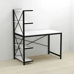 Комп'ютерний стіл Ferrum-decor Джек 75x140x60 Чорний ДСП Білий (FRD-104400)