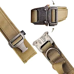 Нашийник для собак Harness, нейлоновий з металевою пряжкою-фастекс, Коричневий М - мініатюра 5
