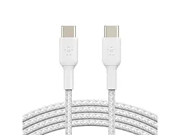 Кабель Belkin Braided USB-C to USB-C White 1m (CAB004BT1MWH)
