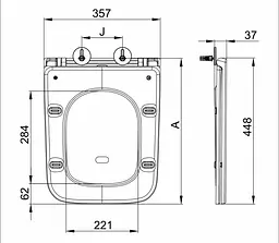 Підвісний унітаз Mixxus Quadro-0302-R Black 530x360x365 мм, Rimless MP6455, Чорний матовий - мініатюра 3