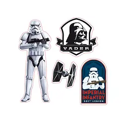 Наклейки Star Wars Vader/ Trooper (Зоряні війни) 16х11 см - мініатюра 3