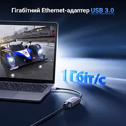 USB-мережевий адаптер UGREEN CM209 мережева карта вхідний штекер USB-A 3.0 та вихідний порт RJ45 Gigabit Ethernet 10/100/1000 Мбіт/с вбудований кабель 10 см сумісний із Nintendo Switch живлення від USB без зовнішнього блока живлення зворотна сумісність із USB 2.0/1.1 світлодіодні індикатори Link та Activity космічний сірий (50922) - мініатюра 4