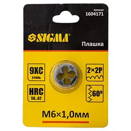 Плашка Sigma М6x1.0мм (1604171) - мініатюра 3