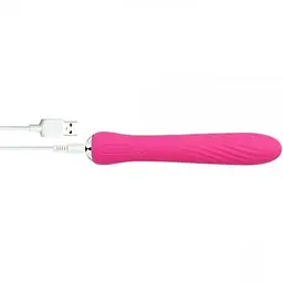 Ребристий вібромасажер Svakom Anya Heating Vibrator, 19.5х3.3 см (рожевий) - мініатюра 2