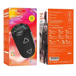 Портативна bluetooth колонка Borofone BR38 Free-flowing sports BT speaker чорний - мініатюра 2