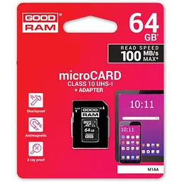 Карта пам'яті Goodram 64GB microSDXC Class 10 (M1AA-0640R12) - мініатюра 5