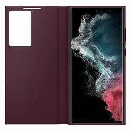 Оригінальний чохол-книжка Samsung Smart Clear View Cover для Galaxy S22 Ultra (S908) Burgundy EF-ZS908CEEGRU - мініатюра 7
