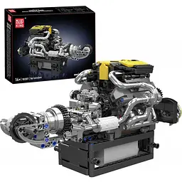 Конструктор Mould King Mking Двигун і коробка передач Turbocharged PAG V8 (10207) [161097]