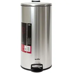 Відро для сміття МVM з кришкою та педаллю 30 л (BIN-16 30L SS) - мініатюра 2
