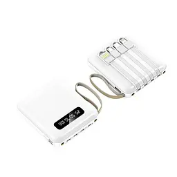 Портативний зарядний пристрій з дисплеєм та 4 кабелями 10000 mAh - мініатюра 2