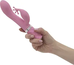 Розкішний вібратор-кролик Pillow Talk - Kinky з кристалом Сваровські, потужний Колір: Рожевий - мініатюра 3