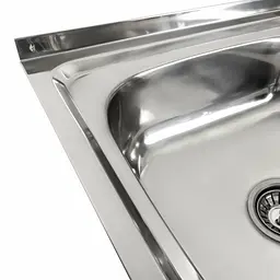 Кухонна мийка з нержавіючої сталі Valeso поліровка 8050 L (0,7/160 мм), Polish - мініатюра 4