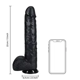 Фалоімітатор RealRock Extra Long with Balls 13", 33 см (чорний) - мініатюра 3