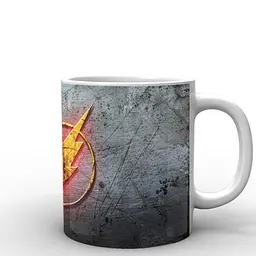 Кухоль GeekLand Флеш Flash сіре лого FS.02.009 330 мл білий - мініатюра 3