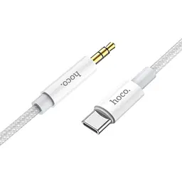 AUX кабель Hoco UPA19 Type-C to Jack 3.5 1 м сріблястий - мініатюра 3
