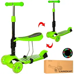 Дитячий самокат iTrike Maxi JR 3-054-G з кошиком - мініатюра 2