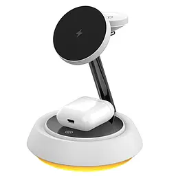БЗП WIWU Wi-W002 3 in 1 wireless charger White - мініатюра 2