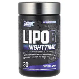 Комплексні жироспалювачі LIPO-6 Nighttime 30 капсул (USA) Nutrex vit0005600