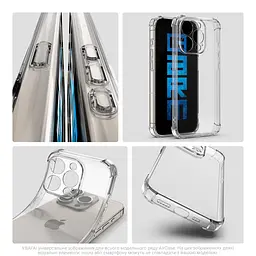 Прозрачный чехол для Nothing Phone (3a) с защитой камеры и усиленными бортами, тонкий, силиконовый, бесцветный, ударопрочный, противоударный бампер с закрытой камерой, ArmorStandart (ARM85468) - мініатюра 4