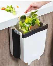 Складне відро для сміття на двері контейнер для сміття UKC Foltable Trash Bin біле - мініатюра 2