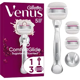 Станок для гоління жіночий Venus Pro ComfortGlide Sugarberry з 3 змінними картриджами 