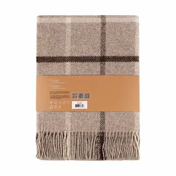 Плед Ardesto Leonardo Alpina 140x200 см 100% вовна бежевий pbe0050499 - мініатюра 3