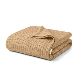 Плед-покривало Cosas Knitted Braid Sand косичка 160х230 см (Blanket_27Sand_KnittedBraid_160x230)