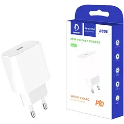 Зарядний пристрій Denmen USB-C PD 20 Вт 3.6 А білий (DM-DC06-WH) - мініатюра 4