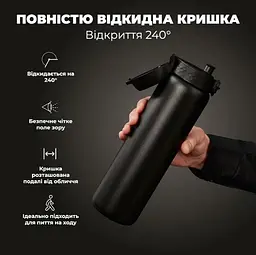 Пляшка для води металева вакуумна ION8 920 мл Vacuum Insulated Black (I8TS1000BLK) - мініатюра 4