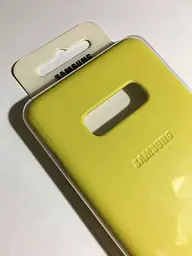 Чохол шкіряний протиударний оригінальний Official Leather Cover EF-VG970LYEGRU для Samsung Galaxy S10e Yellow - мініатюра 3