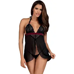 Комплект білизни Obsessive Rossita L/XL чорний