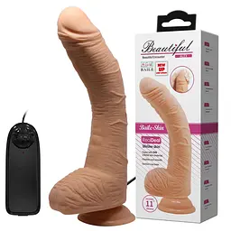 Вібратор Baile Beautiful Alex 11", 28 см (тілесний)