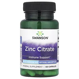 Цитрат Цинка Zinc Citrate 30 мг - 60 капсул