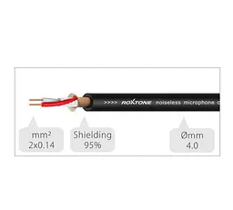 Балансный аудио кабель Jack 6.3/Mini-Jack 3.5мм — XLR Male Roxtone RAC-C425-L15/RPA-N240 1.5м - мініатюра 2