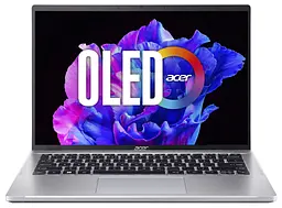 Ноутбук Acer Swift Go 14' SFG14-71 14' 2.8K OLED, Intel i7-13700H, 16GB, F1TB, UMA, Win11, сріблястий (NX.KF1EU.002)