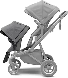 Прогулянкове крісло Thule Sleek Sibling Seat Grey Melange on Black (TH 11000210) - мініатюра 2
