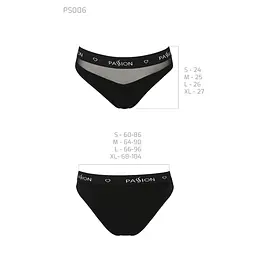 Трусики з прозорою вставкою Passion PS006 PANTIES XL, black - мініатюра 6