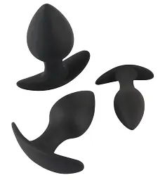 Набір анальних пробок Black Velvets Anal Trainer Set 3 шт. (чорний)
