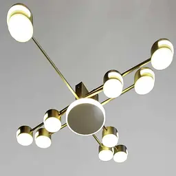 Стельова Led люстра Art 8673-10GD