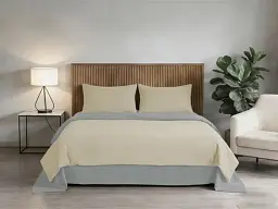 Комплект постільної білизни Soho двоспальний Beige/Light gray 180х220 см (PATTERN 19-D) - мініатюра 2