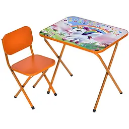 Дитячий столик складаний зі стільчиком Bambi M 5967-7 помаранчевий