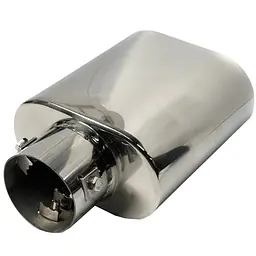 Насадка на глушник Elegant Овальна Ø 63 х 200 мм Хром (EL 106 007) - мініатюра 2