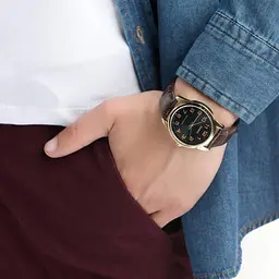 Чоловічий годинник Casio MTP-V001GL-1B Золотистий ( AT1141-0114 ) - мініатюра 2
