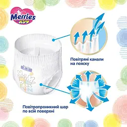 Підгузки-трусики Merries L 9-14 кг 54 шт. - мініатюра 2