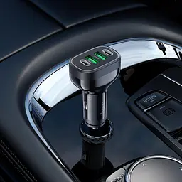 Адаптер автомобільний HOCO Guide car charger NZ11 2 USB 2Type-C 72W чорний - мініатюра 7