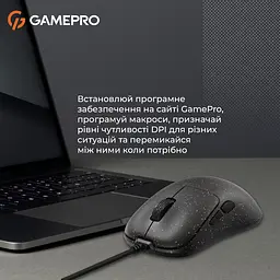 Миша GamePro ігрова чорна (GM690D) - мініатюра 12
